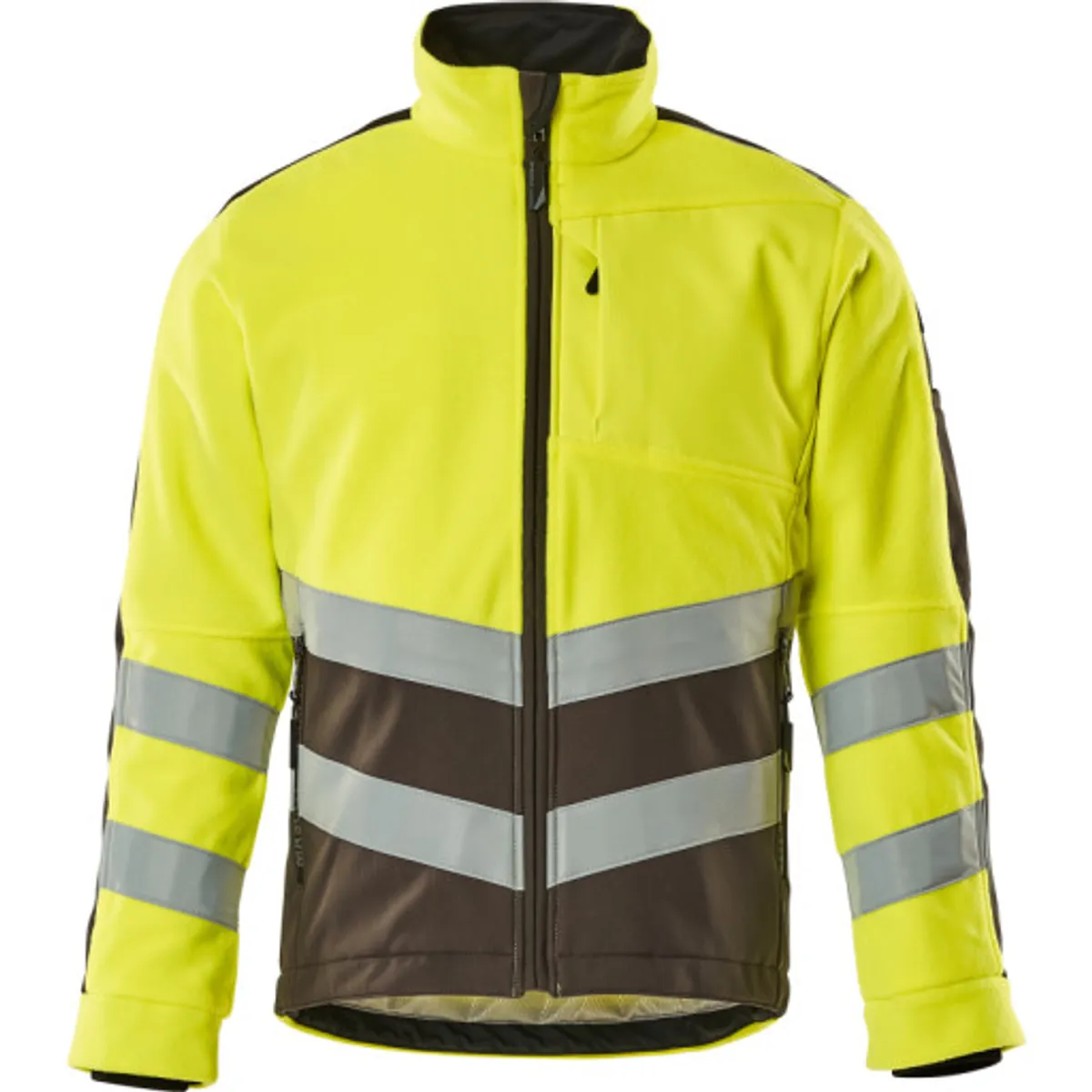 FLEECEJAKKE,4XL,HI-VIS GUL/MØR