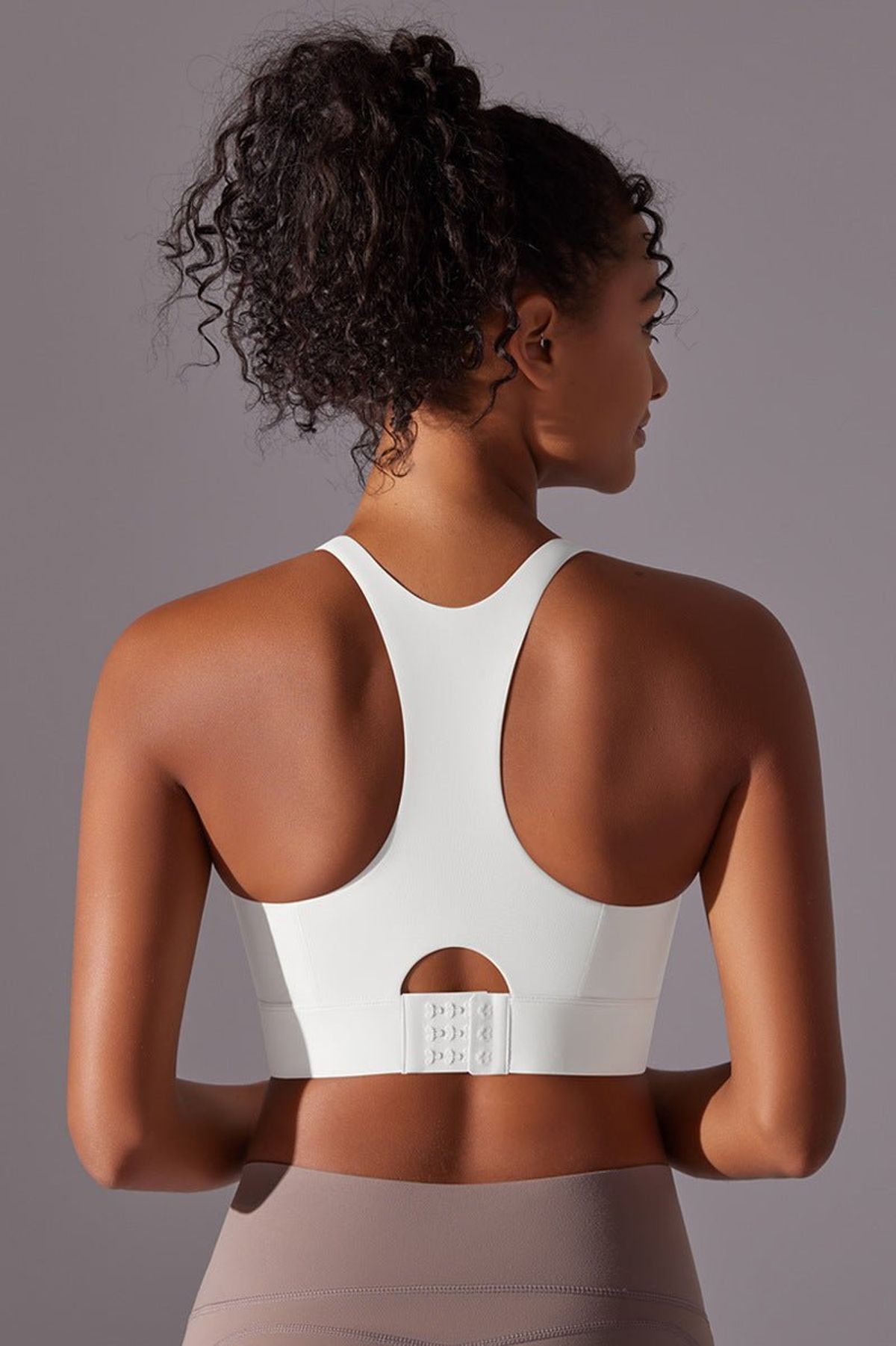 FlexFit Racerback Sports-Bh White - Small / White