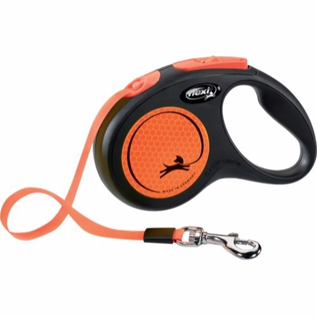 Flexi Neon, Bånd line, Small, Orange, 5M, Max 15kg