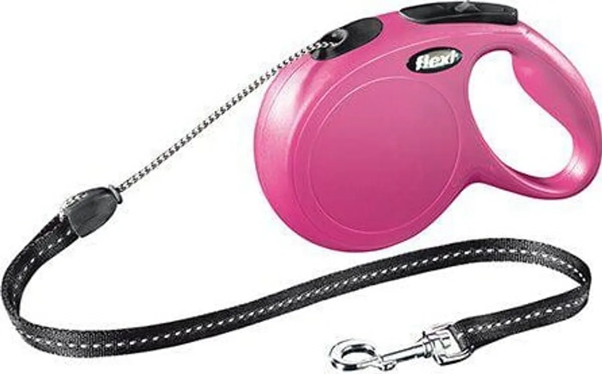 Flexi - New Classic Hundesnor - Pink - 8 Meter - 20 Kg