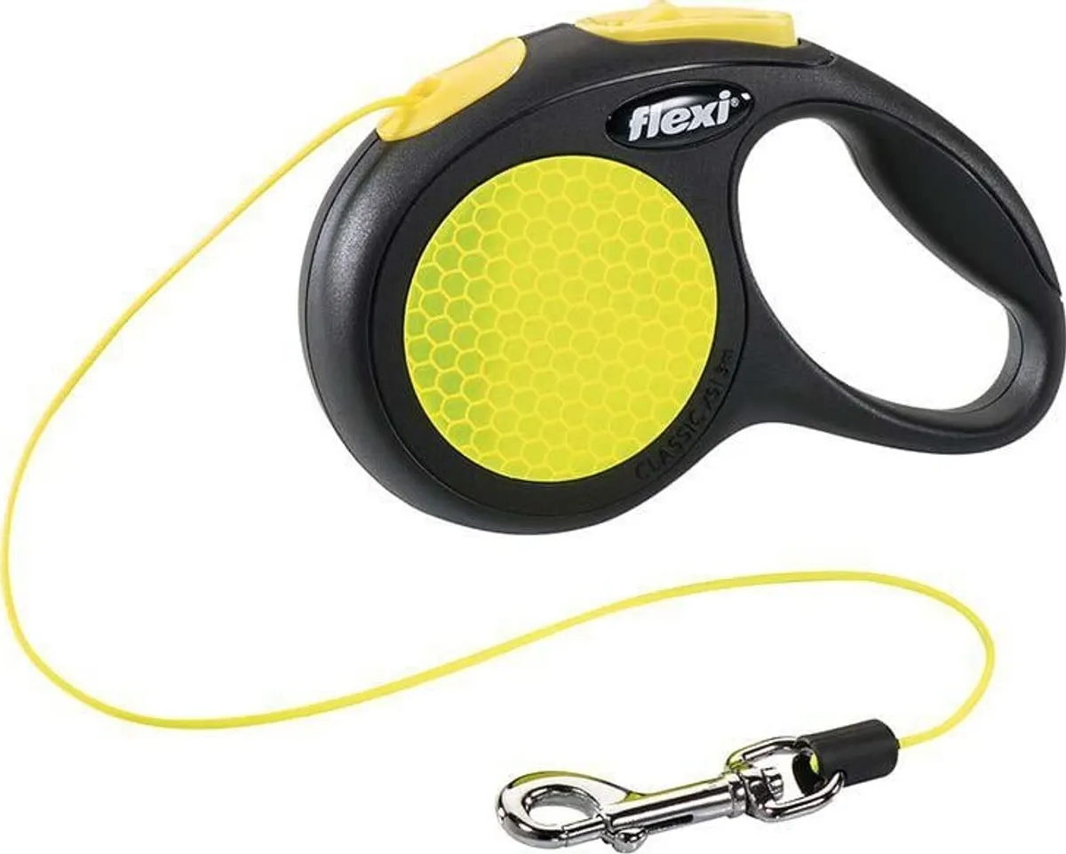 Flexi - New Neon Hundesnor - 3 Meter - Maks. 8 Kg - Grøn