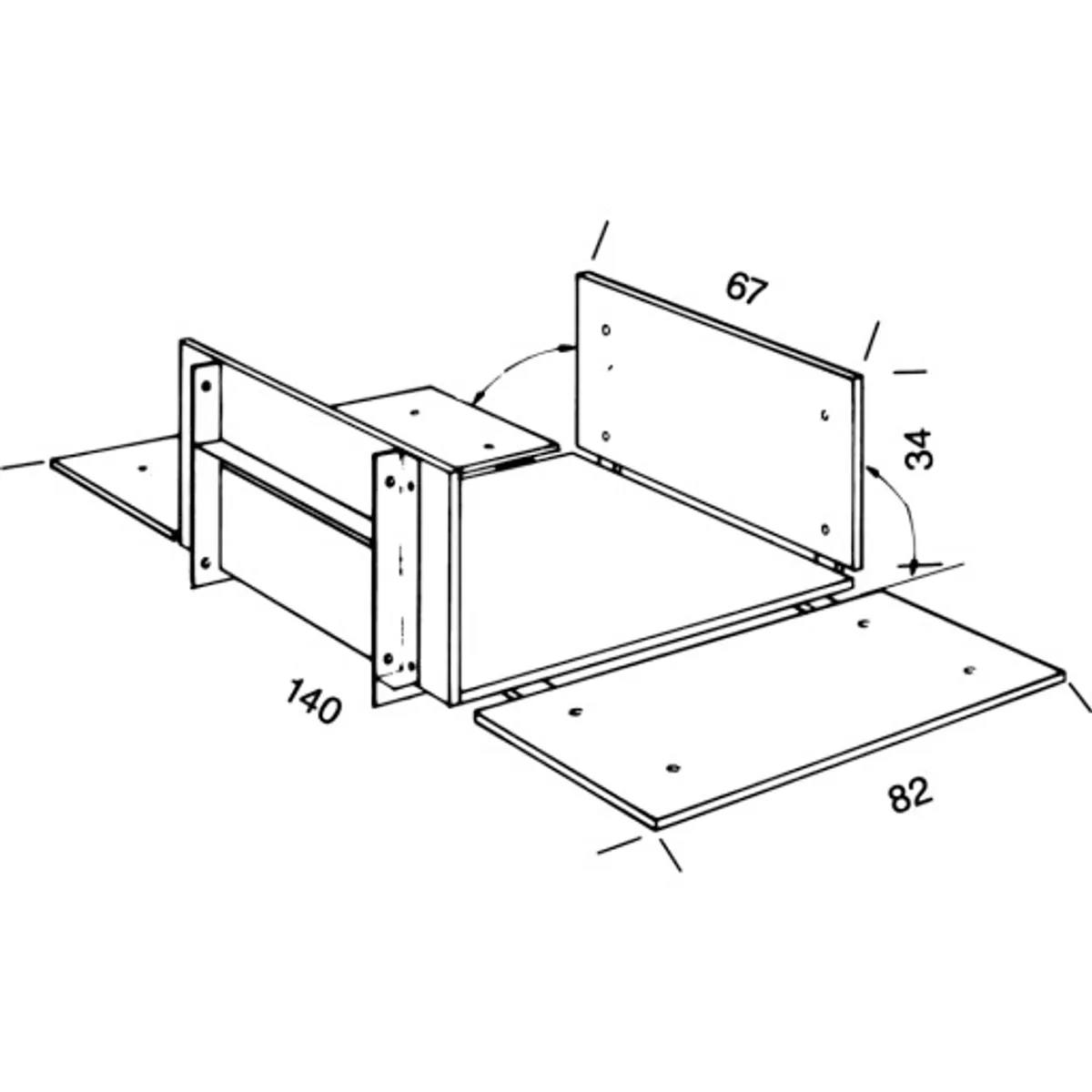 FLEXPLATFORM M/HÆNGSLEDE SIDER