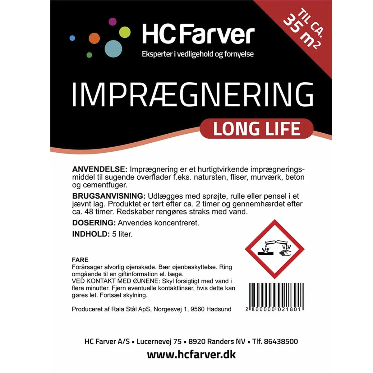 Fliseimprægnering - Long Life - 5 ltr.