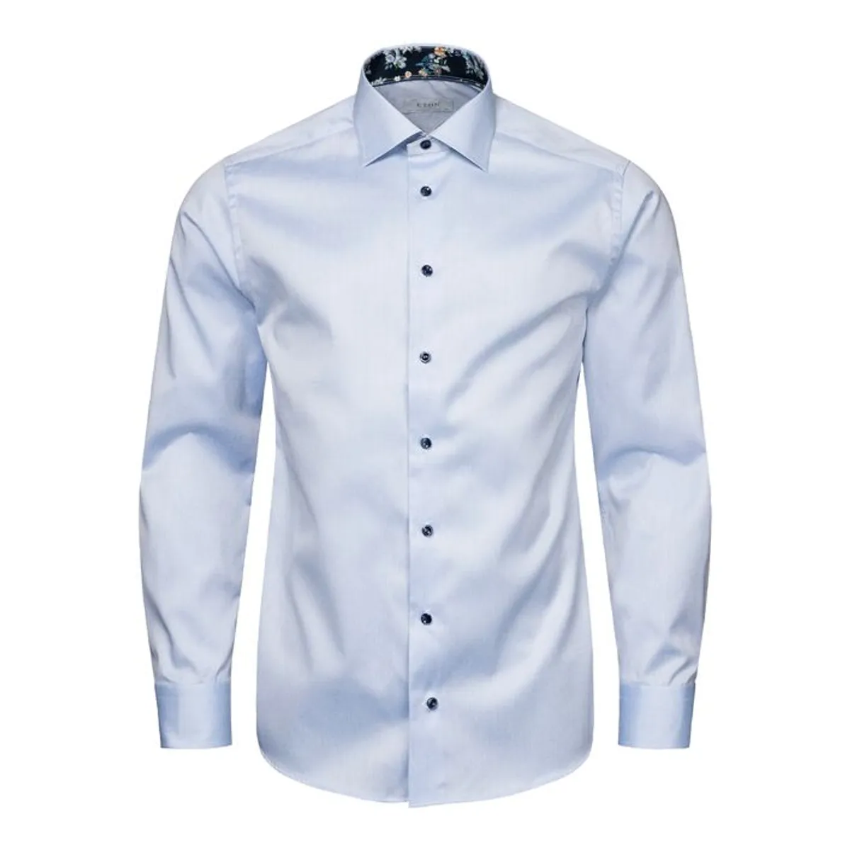 Floral Print Effect Solid Signature Twill Shirt