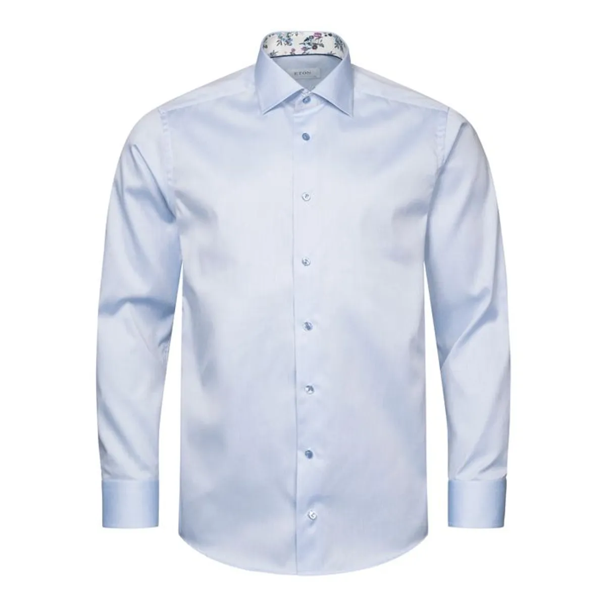 Floral Print Effect Solid Signature Twill Shirt