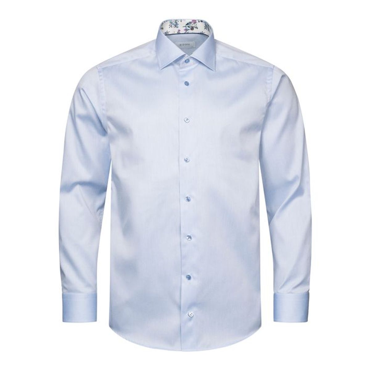 Floral Print Effect Solid Signature Twill Shirt