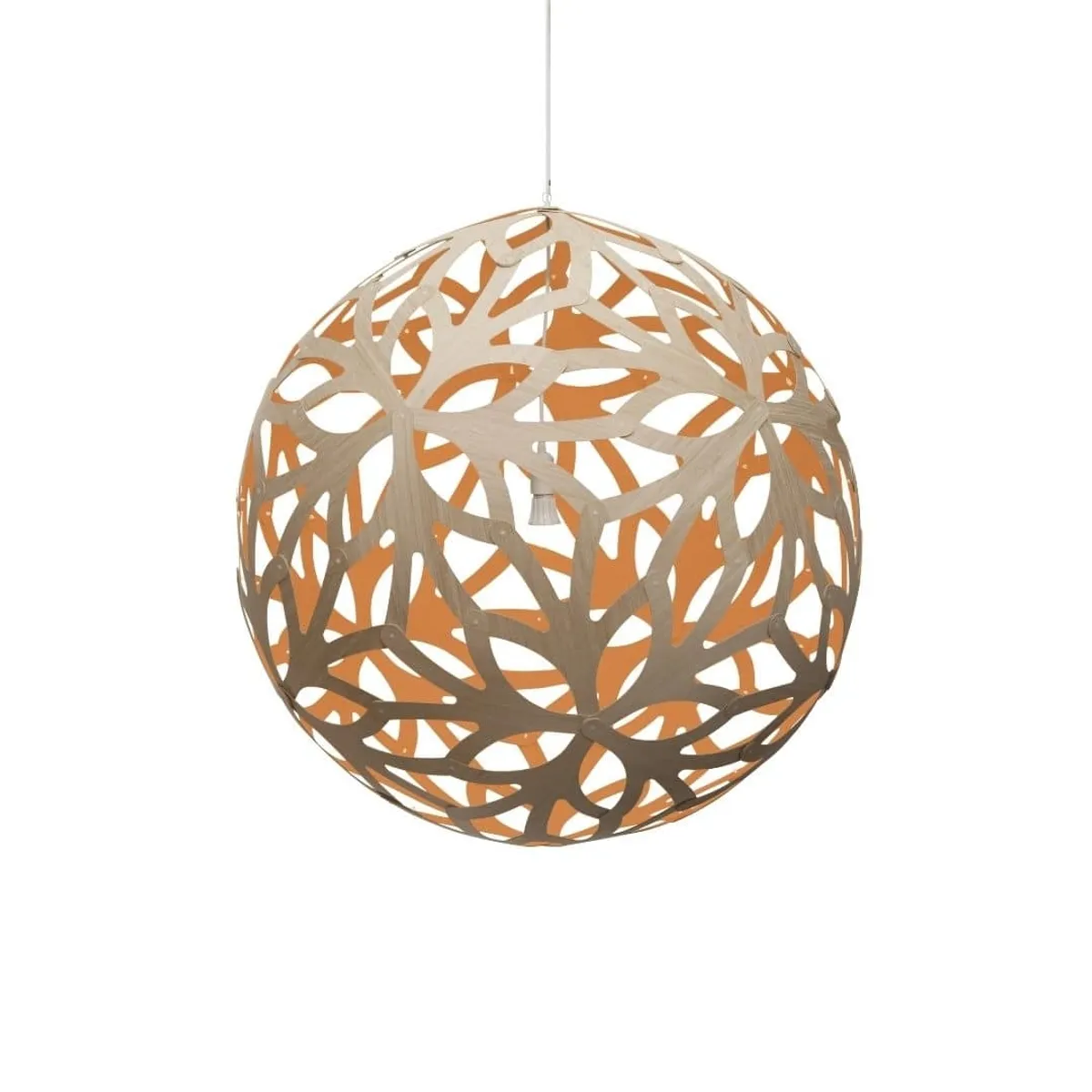 Floral Ø100 Pendel Bamboo / Orange - David Trubridge