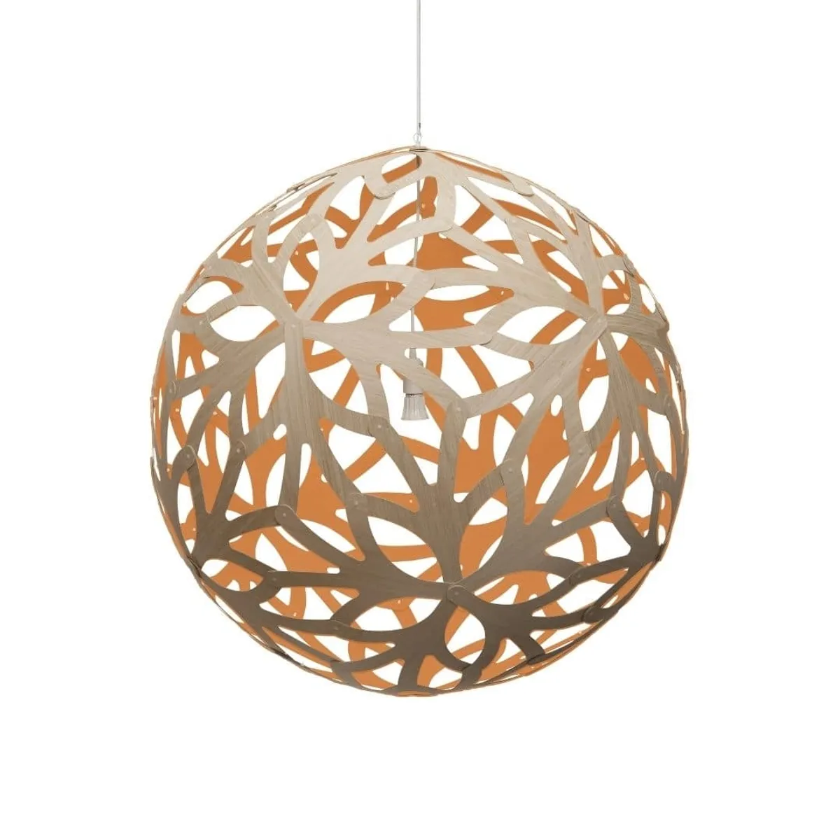 Floral Ø120 Pendel Bamboo / Orange - David Trubridge