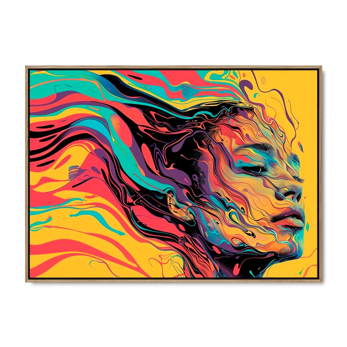 Flowing Face - 100x140 cm. - Ege ramme