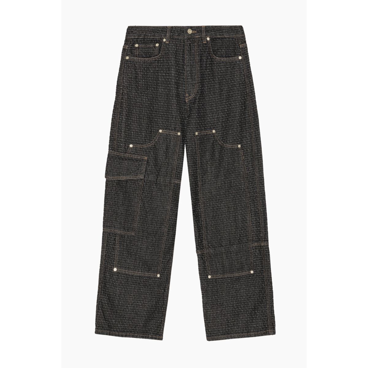 Fluffy Denim Carpenter Jeans J1617 - Black - GANNI - Sort 25