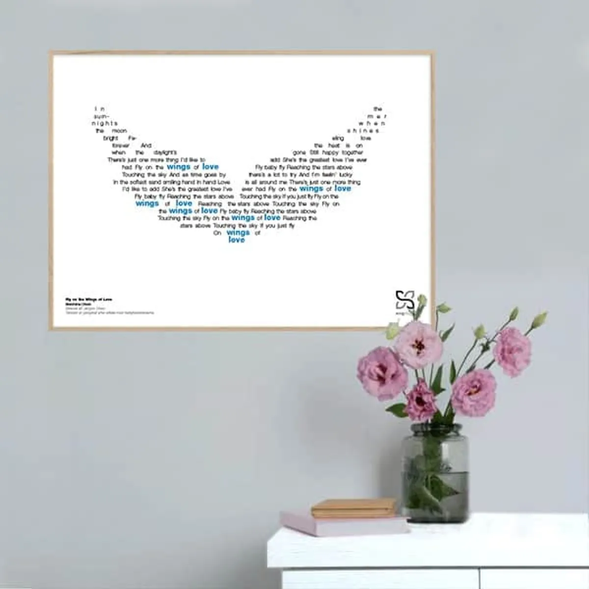 Fly on the Wings of Love - Brødrene Olsen plakat - 42 x 30 cm / Medium / vandret