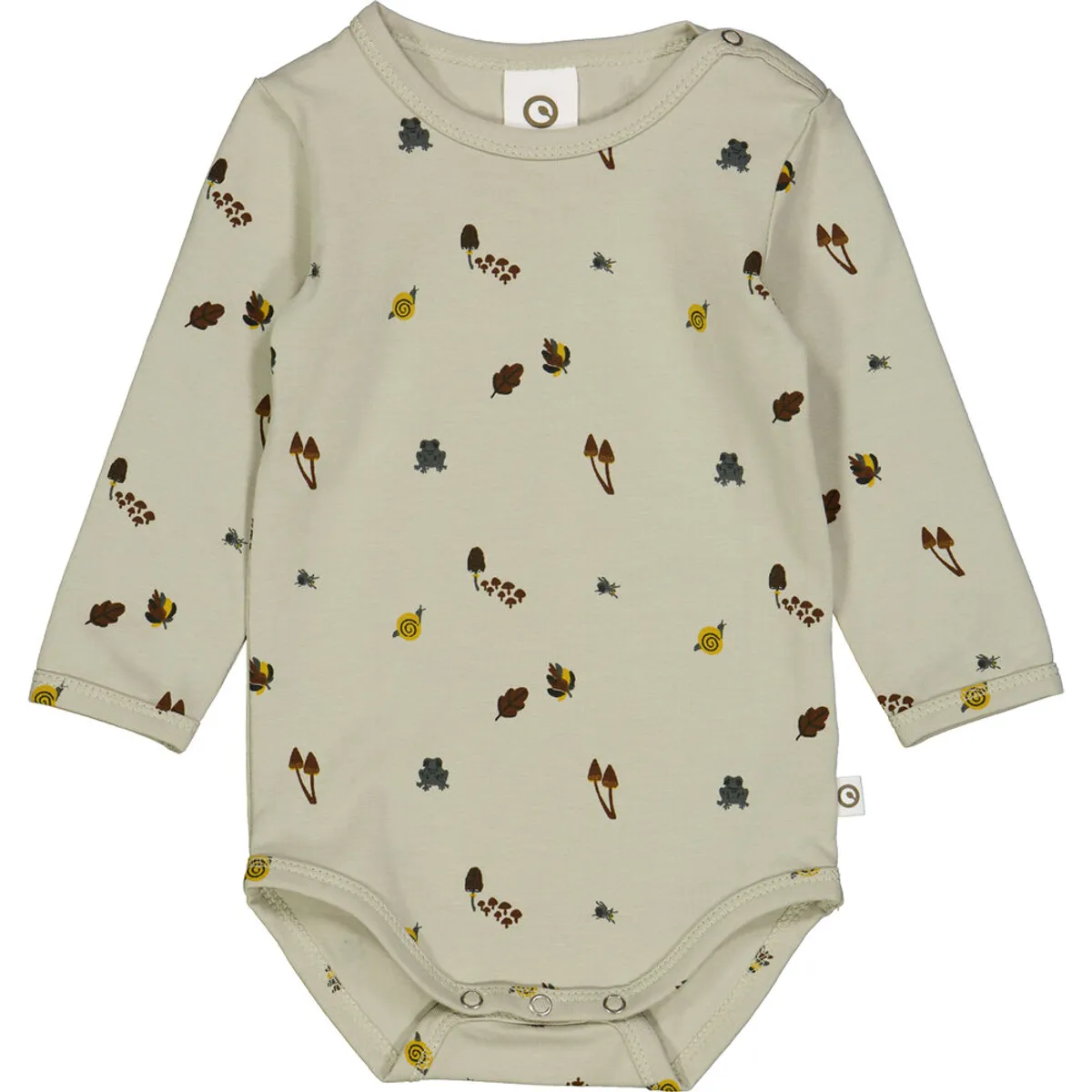 Forest body med skovprint - Soft green/ Mustard/ Bark - 92