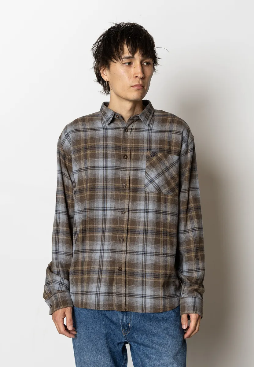 FOREST FLANNEL SHIRT - Dark khaki check