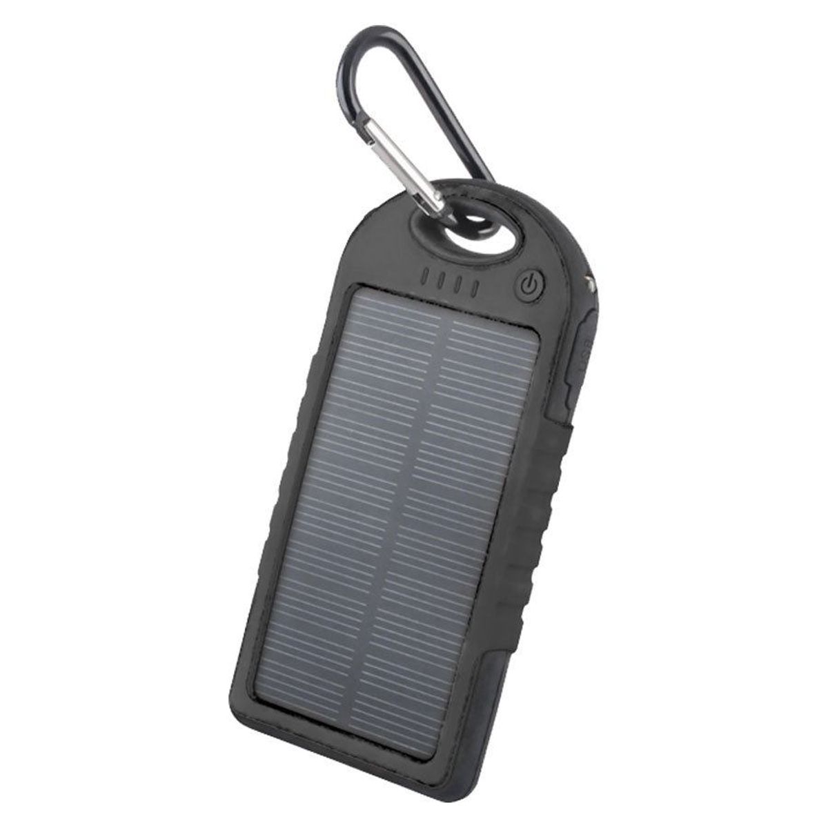 Forever 5000 mAh Solar Powerbank m. solcelle, Sort