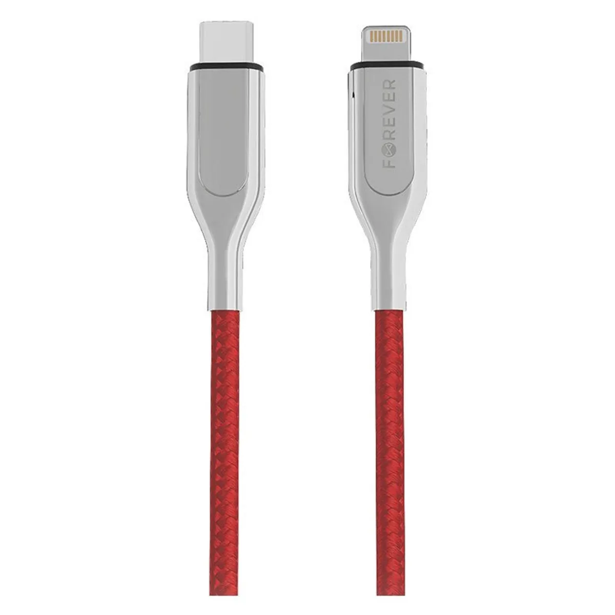 Forever Core 1,5m Mfi USB-C PD til Lightning Kabel, Rød