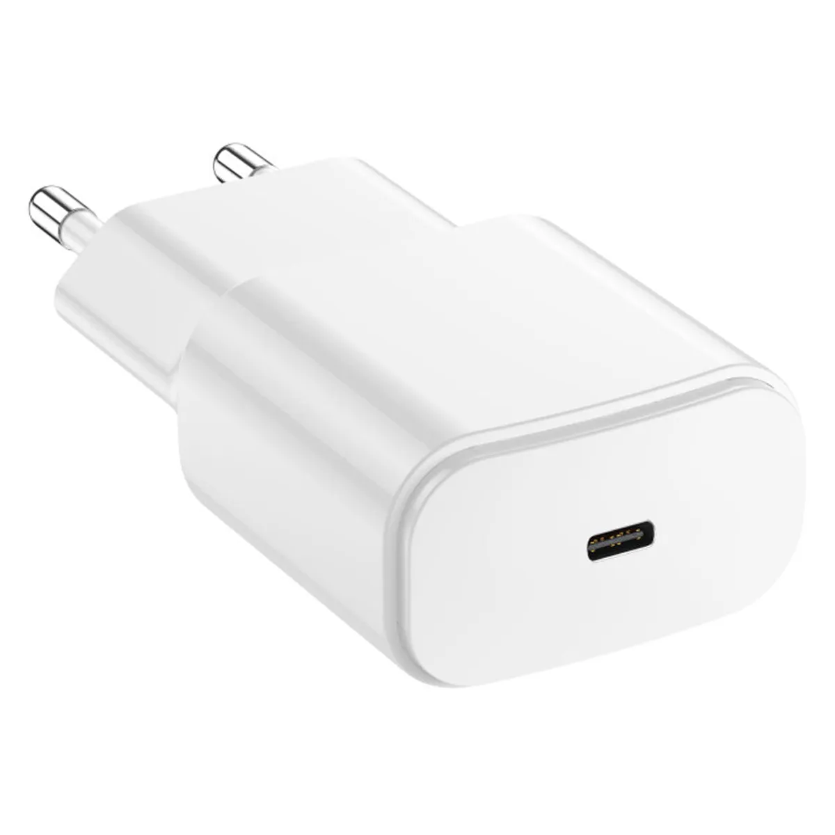 Forever TC-01 20W USB-C PD Vægoplader, Hvid