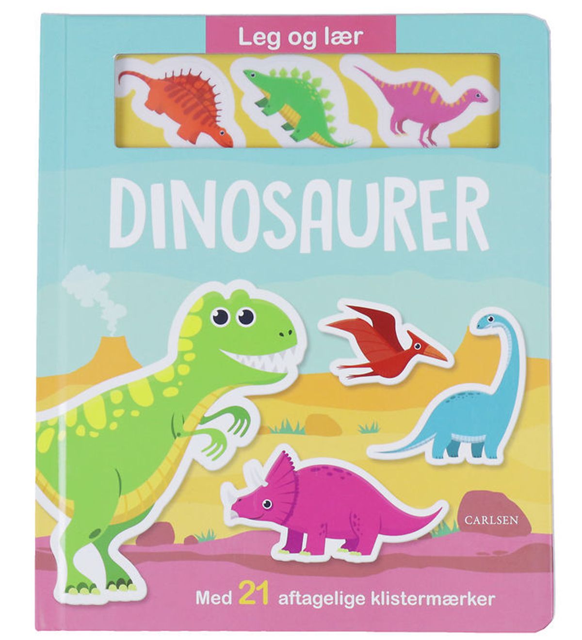 Forlaget Carlsen Klistermærkebog - Leg Og Lær - Dinosaurer - Dan