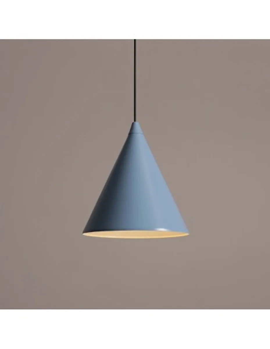 Form loftlampe i metal Ø24 cm 1 x E27 - Støvet blå