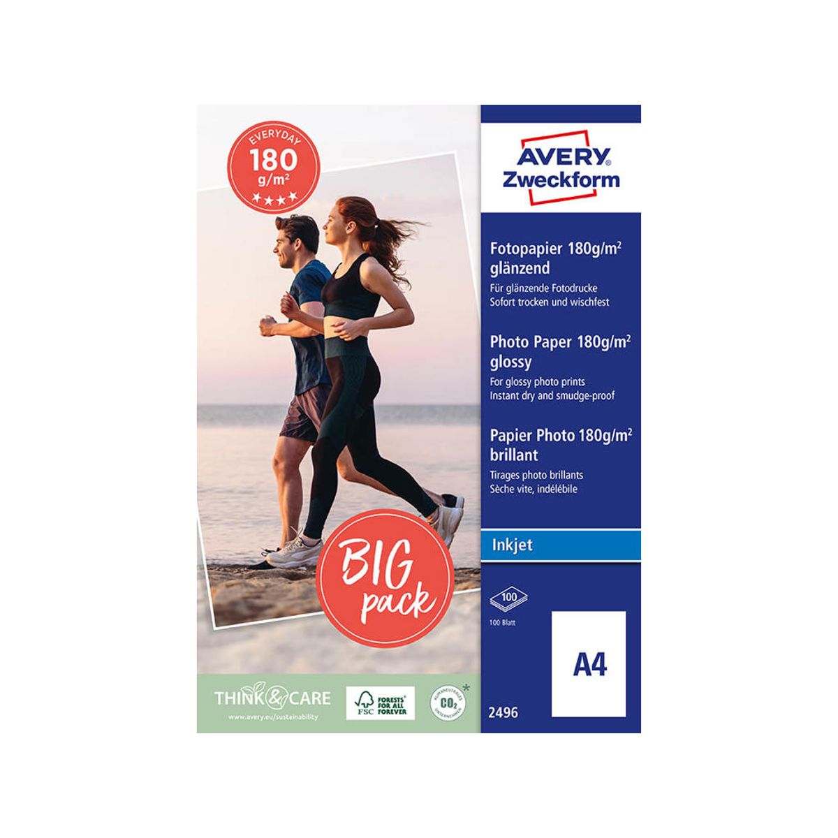 Fotopapir A4 180gr. Inkjet Classic Glossy 50 ark