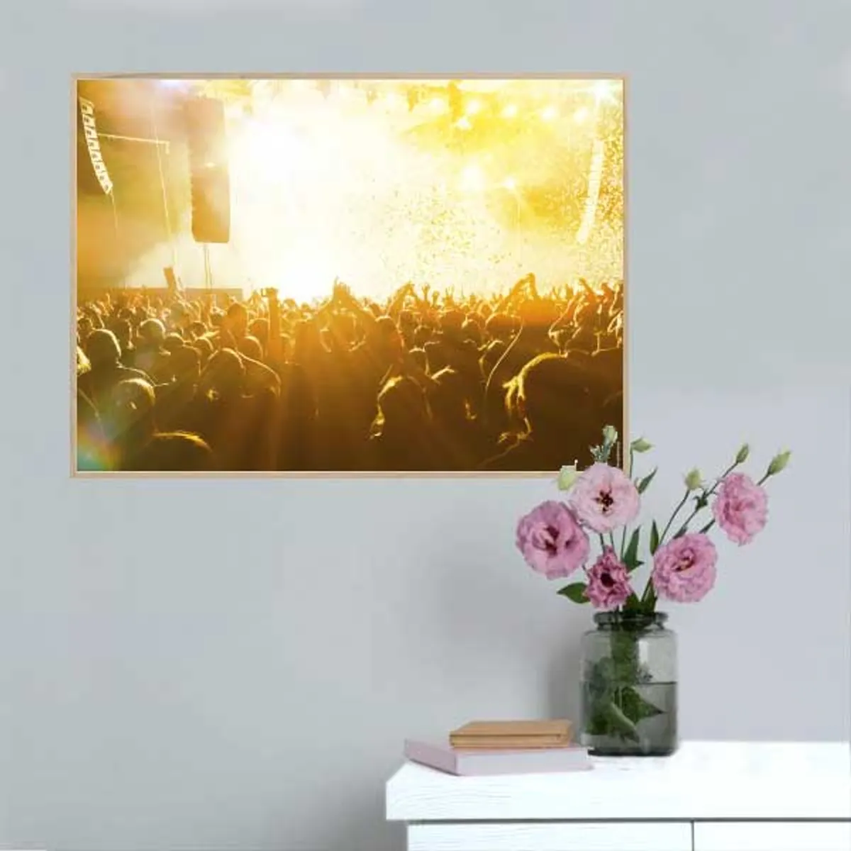 Fotoplakat - Koncert med orange lys - 30 x 21 cm / Small / vandret