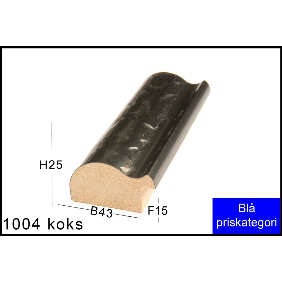 Fotoramme Nr. 1004 Hamret Koks-24x30