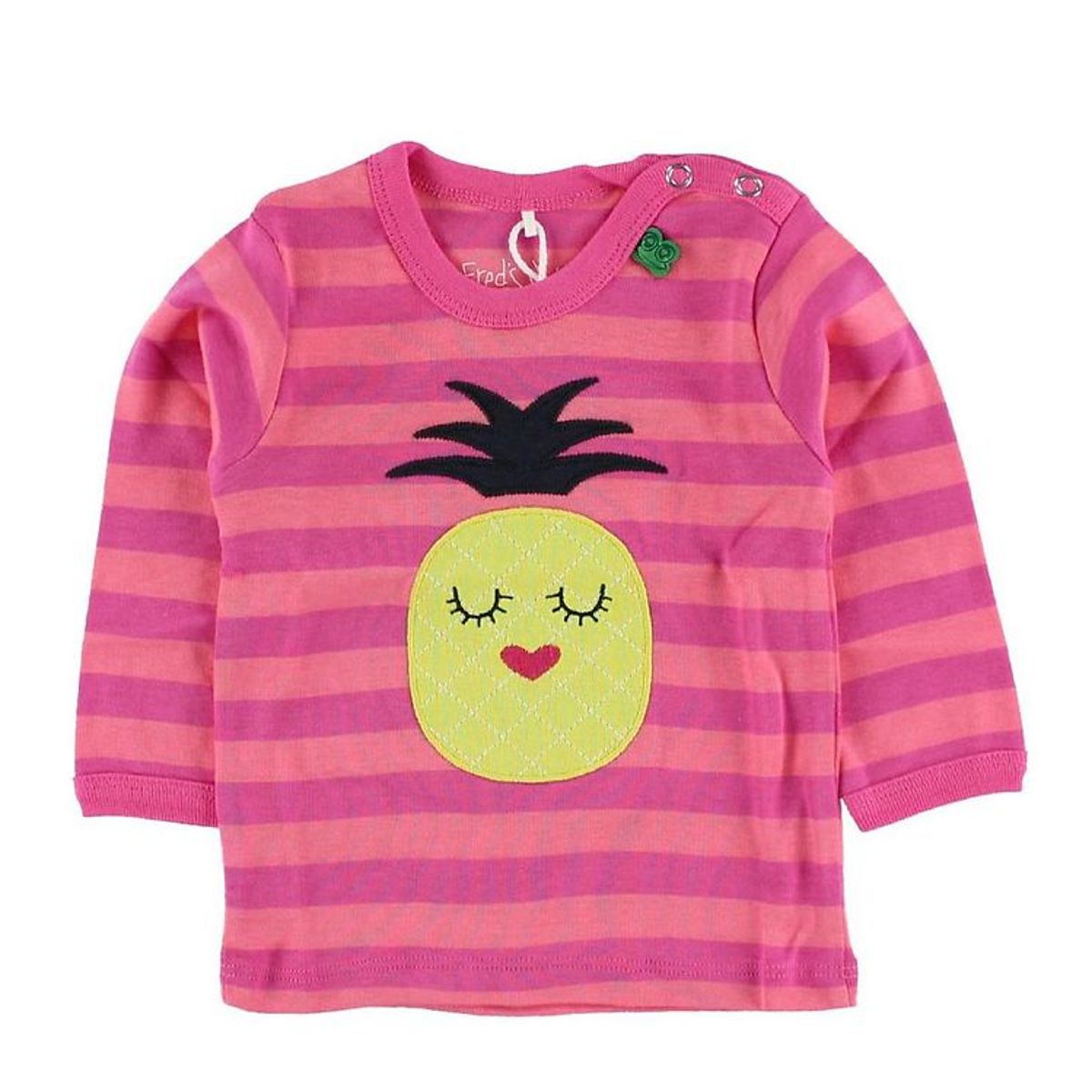 Freds World Bluse - Pink/Koralstribet m. Ananas