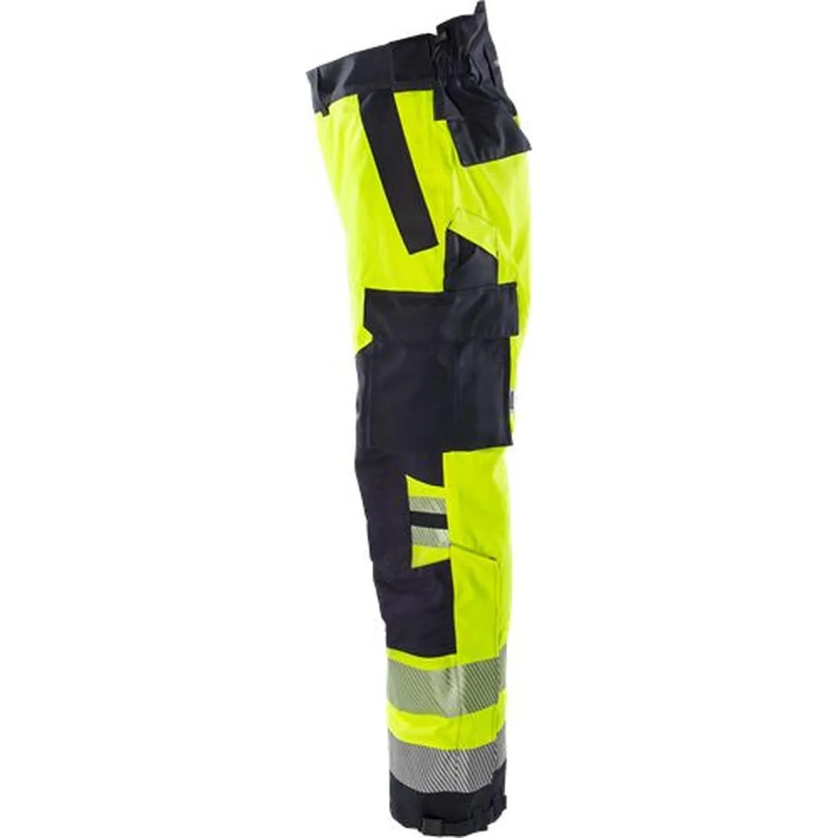 Fristads 134415 Flamestat HiVis Airtech® skalbukser klasse 2 2525 ATHR / Arbejdsbukser Hi-Vis gul/Marine L