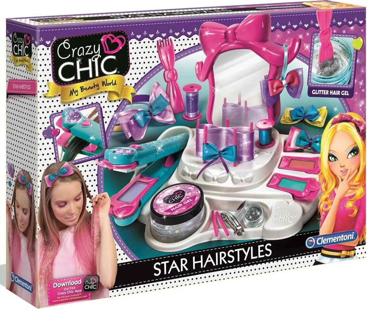 Frisør Legetøj - Superstar Hairstyles - Crazy Chic - Clementoni