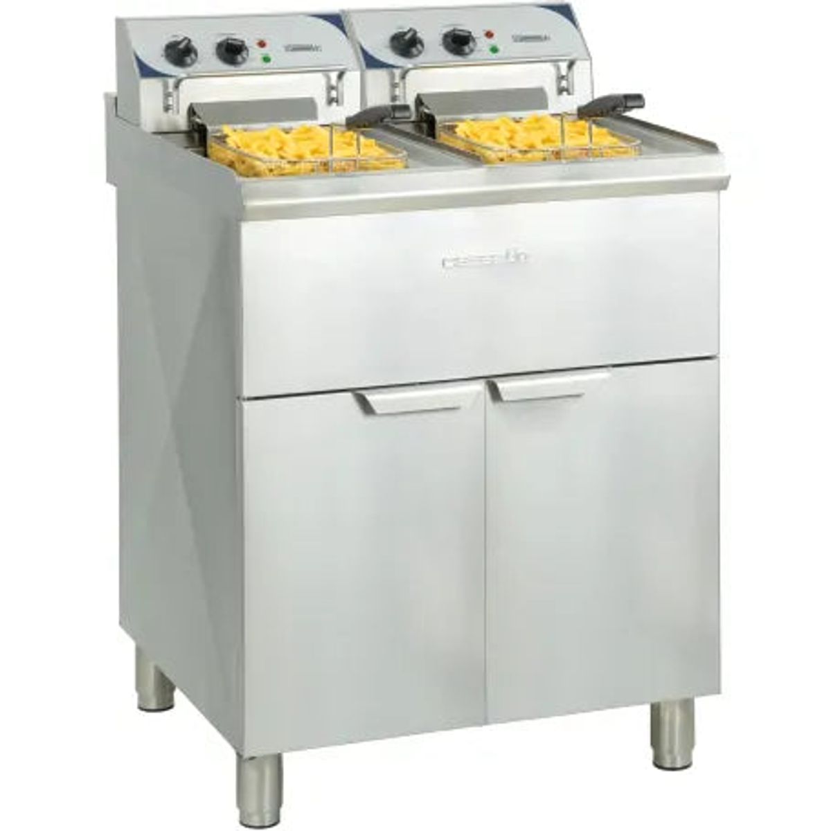 Friture - 2 x 10 Liter - 2 x 9000 watt - Med underbord