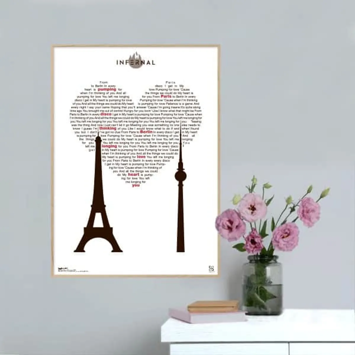 From Paris to Berlin - Infernal - Songshape plakat - 50 x 70 cm / XL / lodret