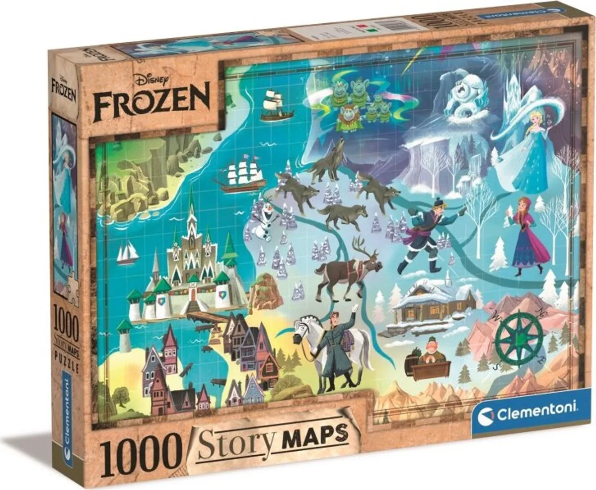 Frost Puslespil - Kort - 1000 Brikker - Clementoni - Story Maps