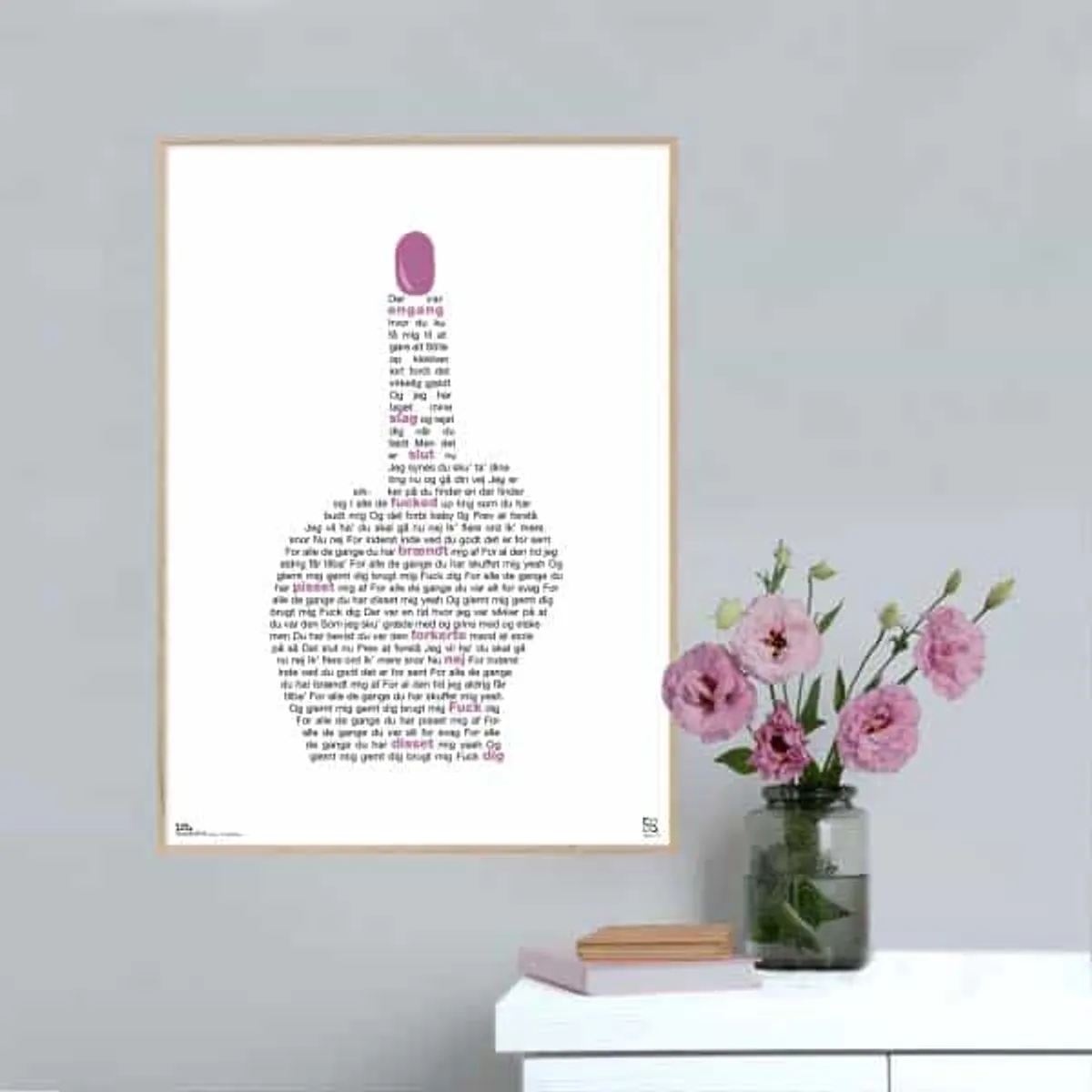 Fuck dig - Anna David plakat - 15 x 21 cm / XS / lodret