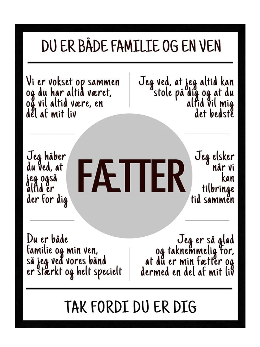 Fætter plakat