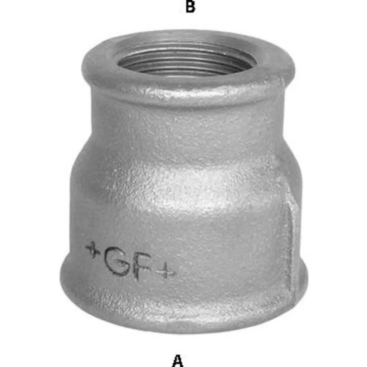 Galvaniseret formmuffe 1" x 3/4"