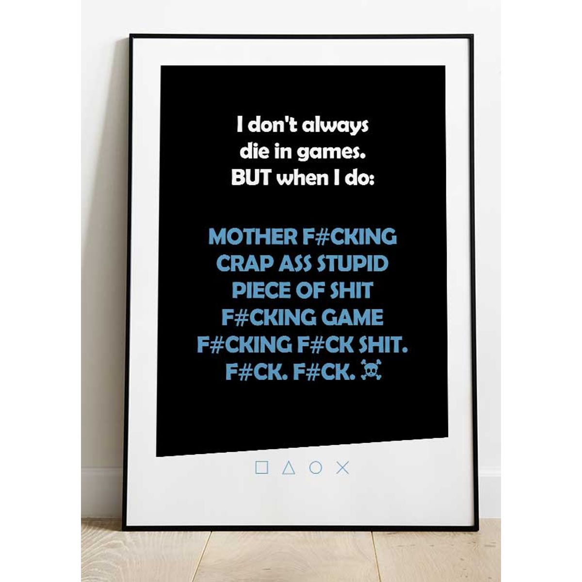 Gamer plakat - I don't always die - Download PDF og print selv i mange formater - kr. 299