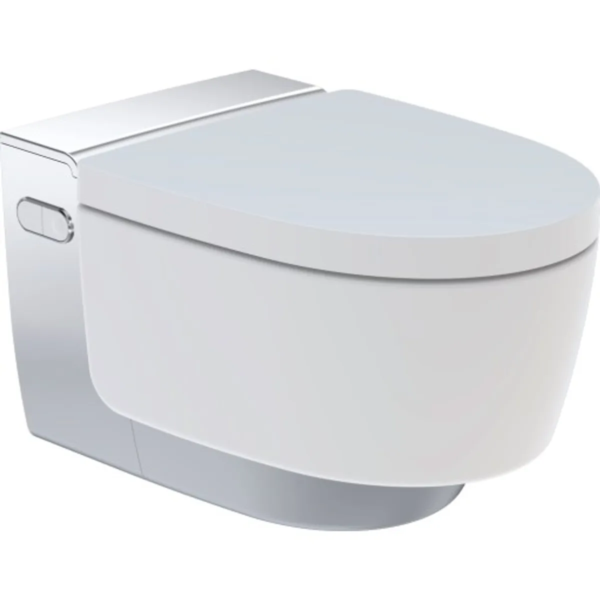 Geberit Aquaclean Mera Classic douchetoilet, uden skyllekant, krom/hvid