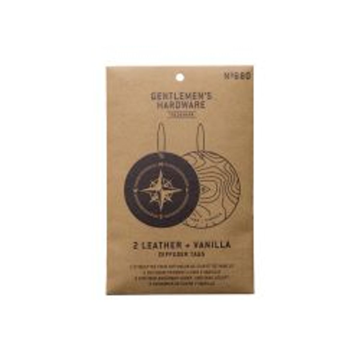 Gentlemen's Hardware Car Diffuser Leather & Vanilla - Lugtfjerner