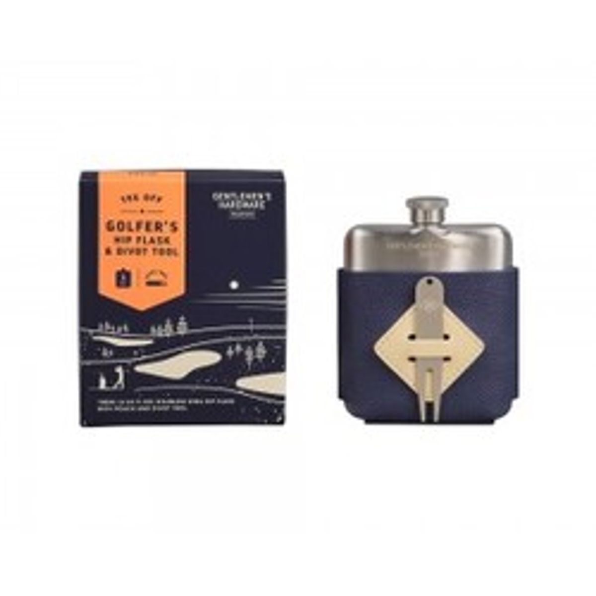 Gentlemen's Hardware Golfer's Hip Flask & Divot - Drikkeflaske