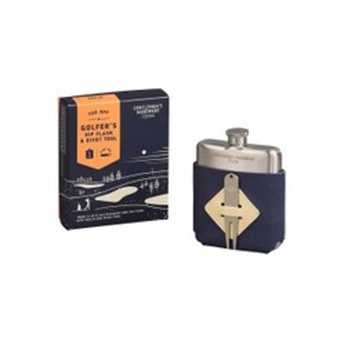 Gentlemen's Hardware Golfer's Hip Flask & Divot - Drikkeflaske