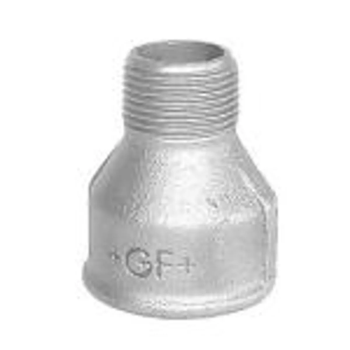 Georg Fischer spidsmuffe galvaniseret 1.1/2 - 3/4'' muffe - nippel