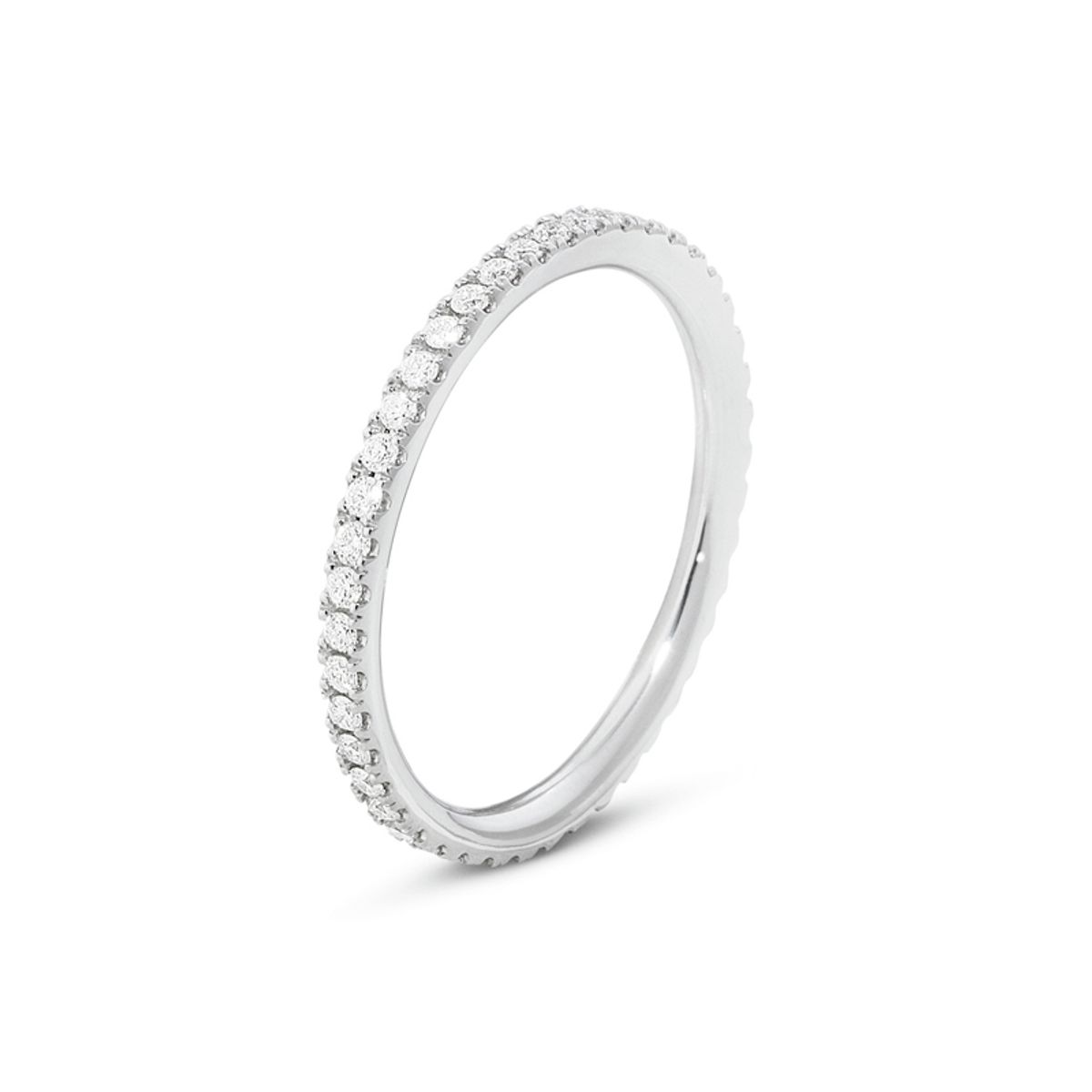 Georg Jensen Aurora ring i 18 kt hvidguld med diamanter, smal model