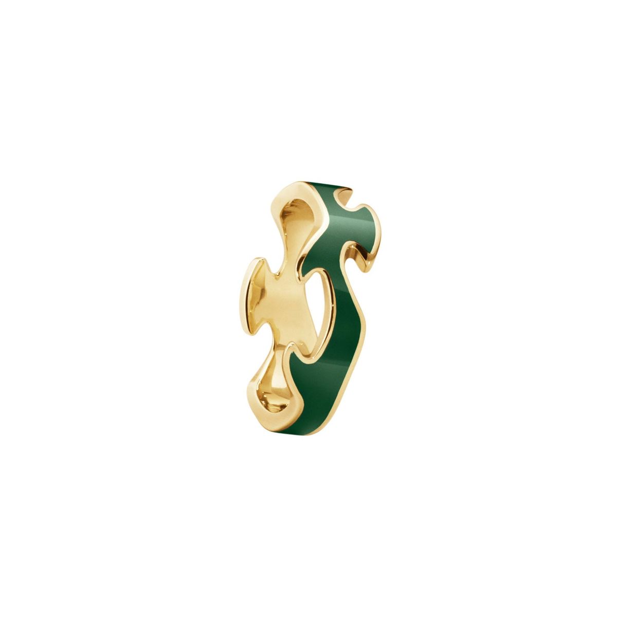 Georg Jensen - Fusion Green Hyceram Center ring 18 kt. guld