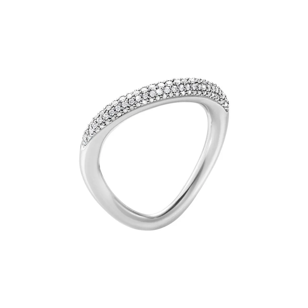 Georg Jensen OFFSPRING sølvring m. pave 0.29ct - 10013257 Sølv pavé 0.29 ct 3