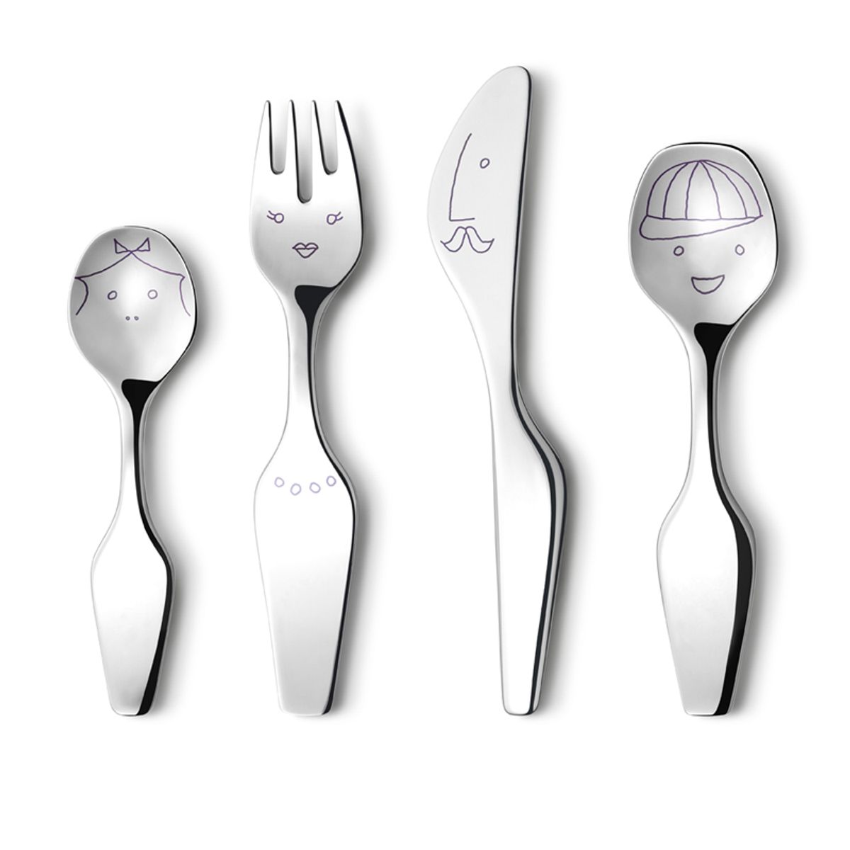 Georg Jensen The Twist Family barnebestik 4 dele