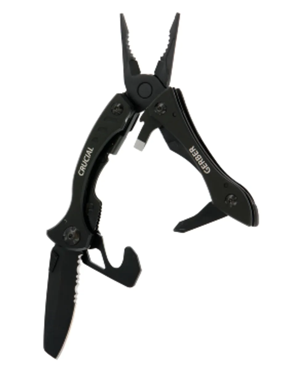 Gerber Crucial Black - With strap cutter