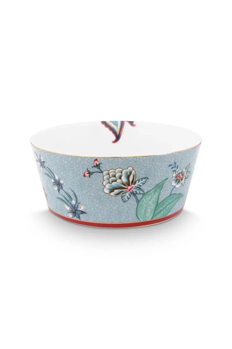 Giftset Bowls 15cm & Chopsticks Oriental Flower Festival Blu