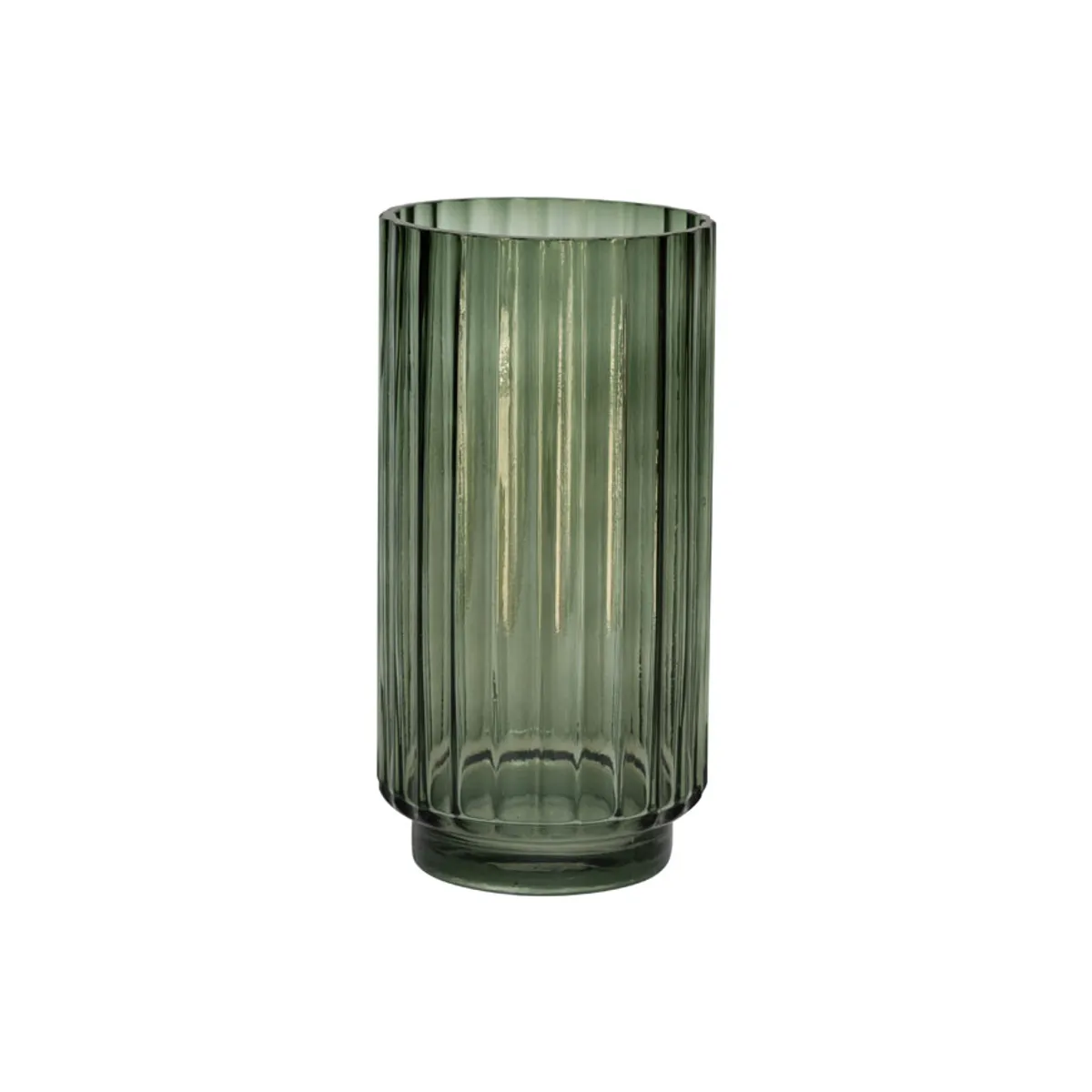 GLAS VASE M/RILLER