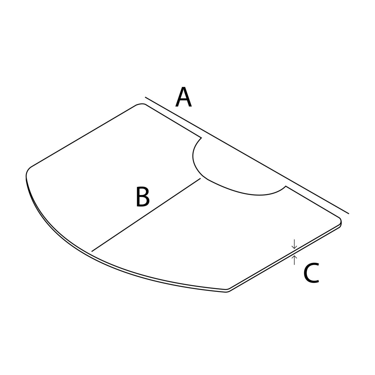 Glasgulvplade HWAM 3100/3200/3400/3500