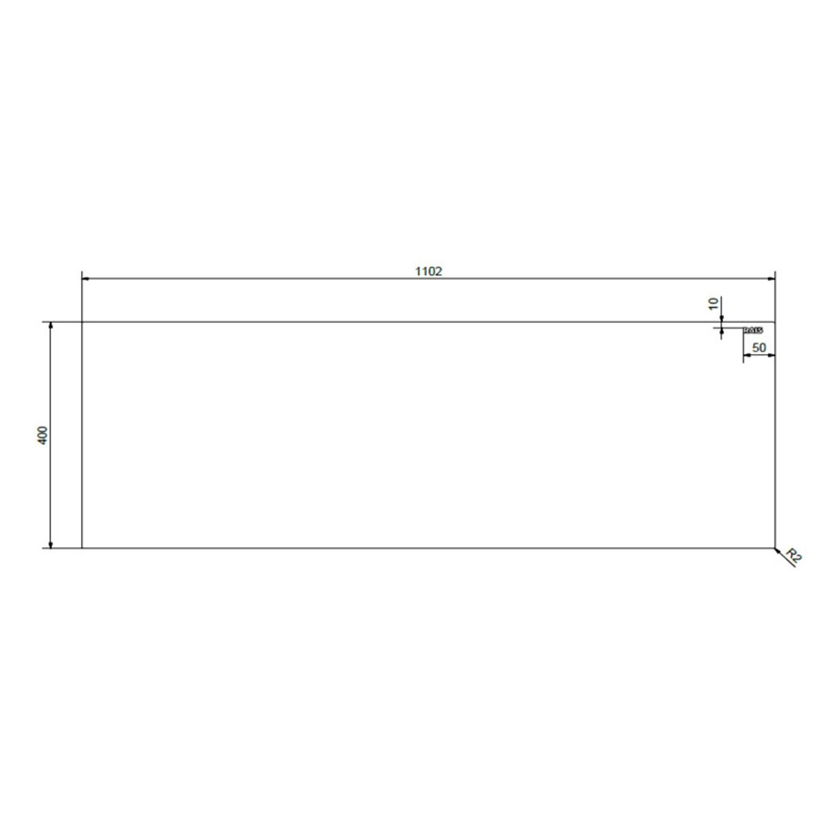 Glasgulvplade RAIS 900, Visio 1/2:1