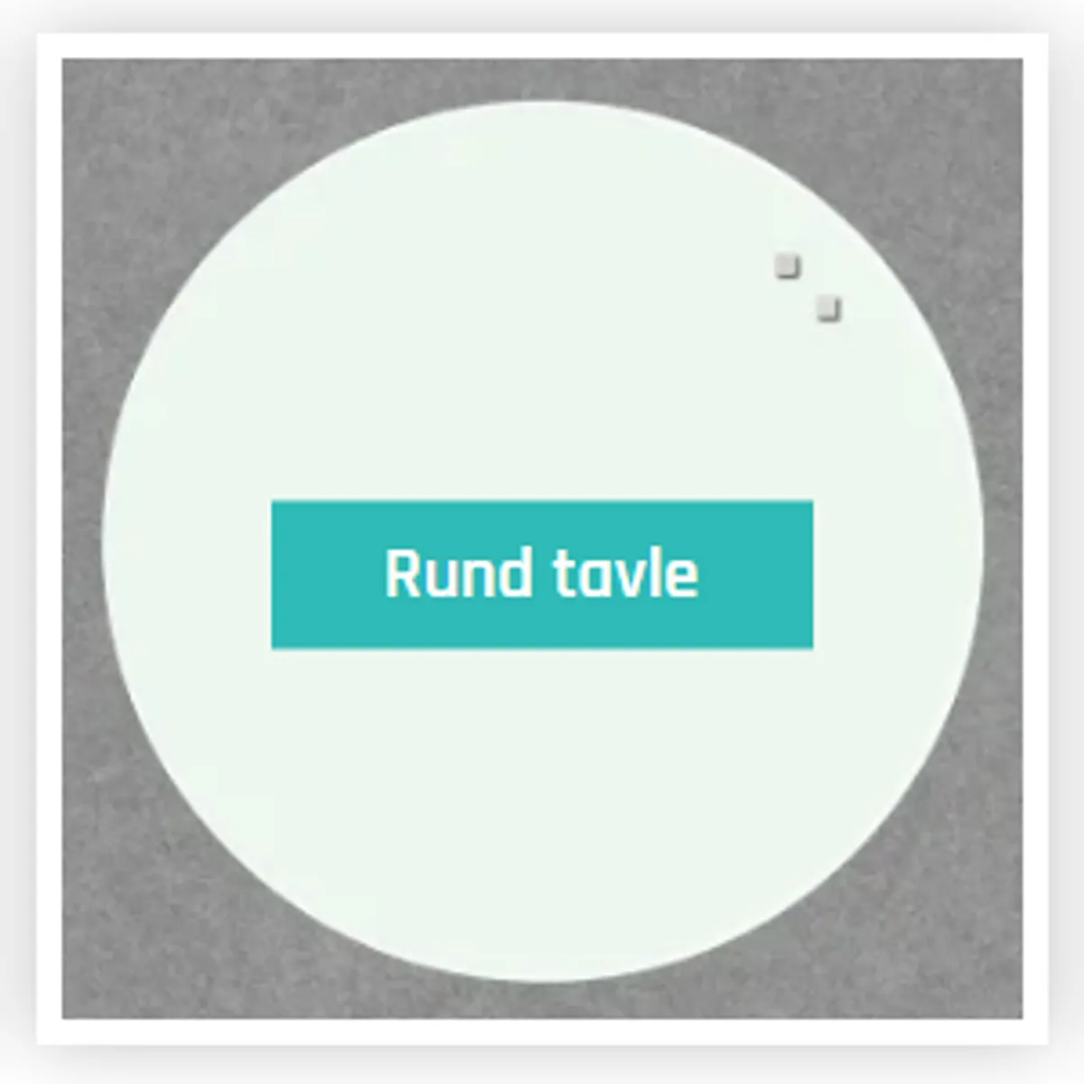 Glastavle efter mål - Rund